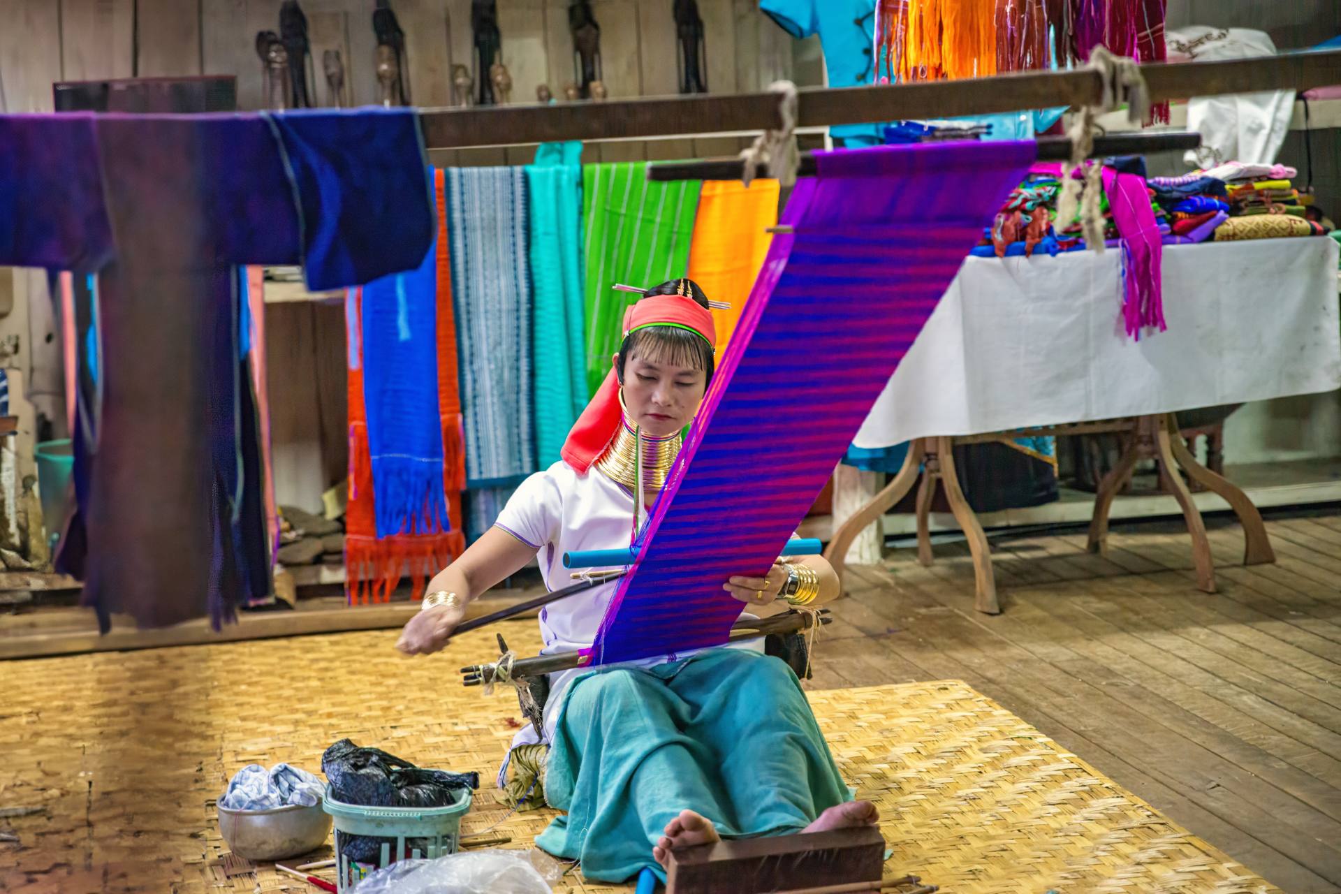 Langhalsfrau aus dem Volk der Padaung